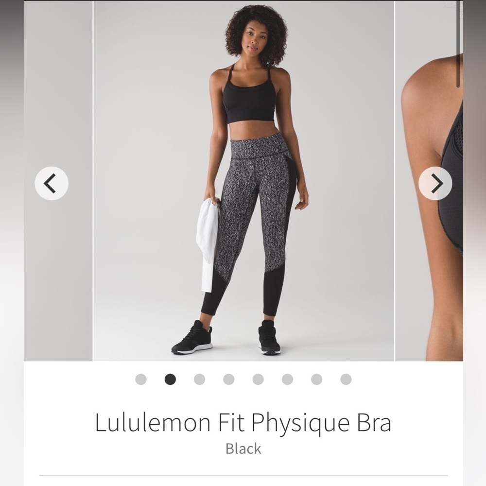 Lululemon Fit Physique sport bra size 10 Black